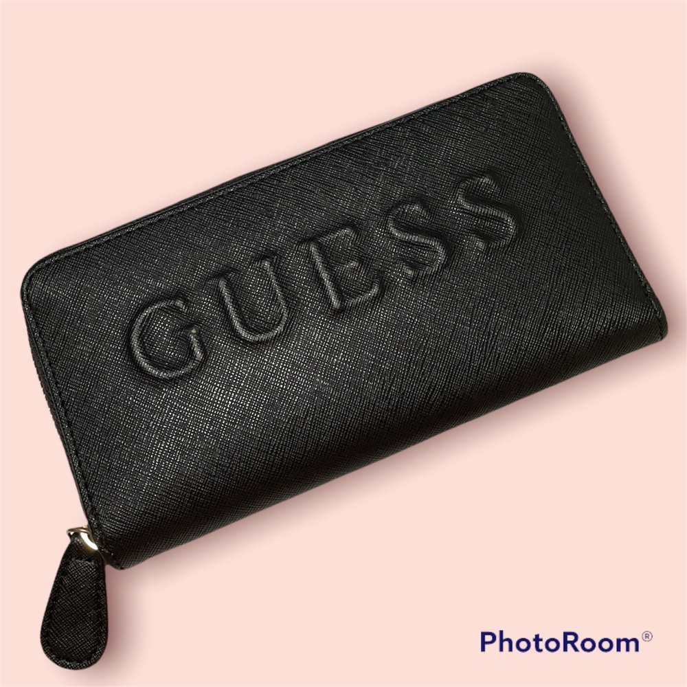 black guess wallet